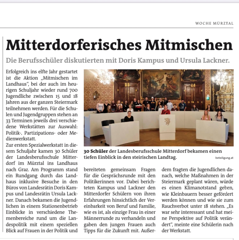 @Bericht in der WOCHE Mürztal @Bericht in der WOCHE Mürztal