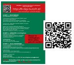 Informationsblatt mit Anleitung zur Online-Zimmerreservierung im Lehrhausinn inklusive Link und Kontaktdaten.