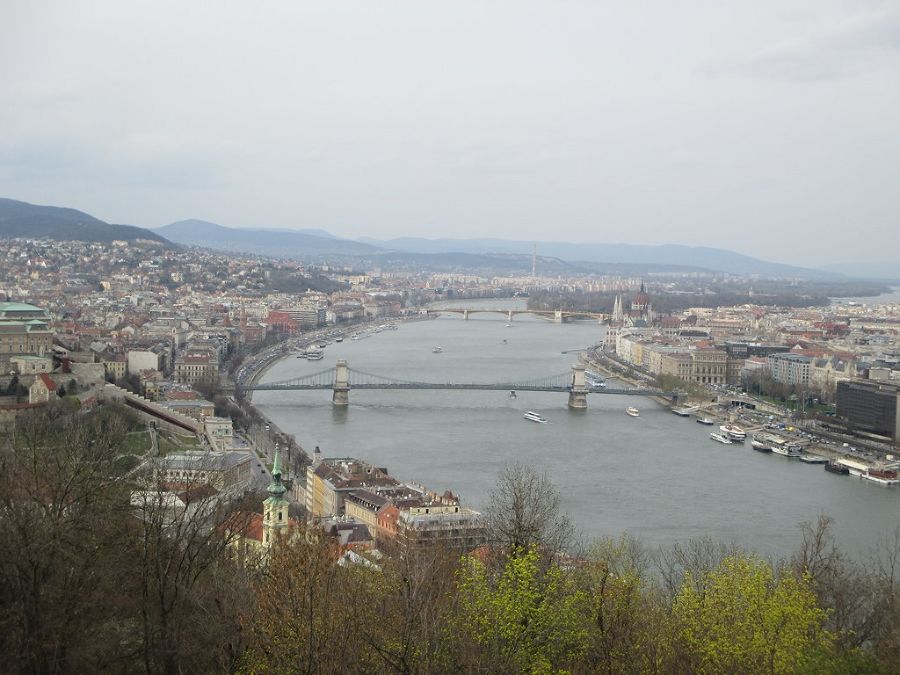 Aussicht vom Gellertberg in Budapest