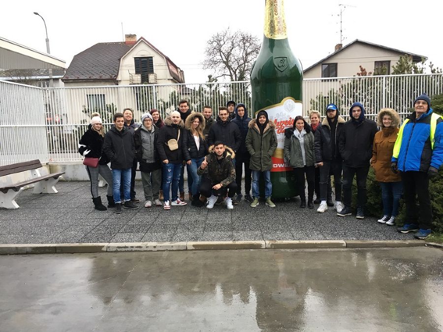 Abschlussfoto nach der Besichtigung Budweiser Brauerei