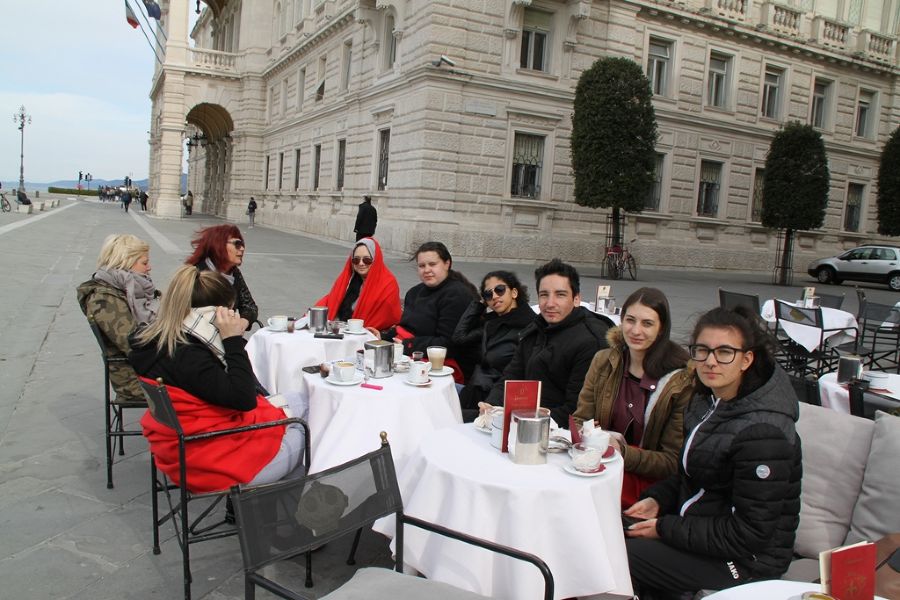 Kaffeepause in der Hafenstadt Triest