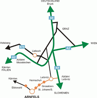 Anfahrtsplan LBS- Arnfels