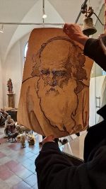 Muster für eine Wandmalerei mit durchstochenen Rändern